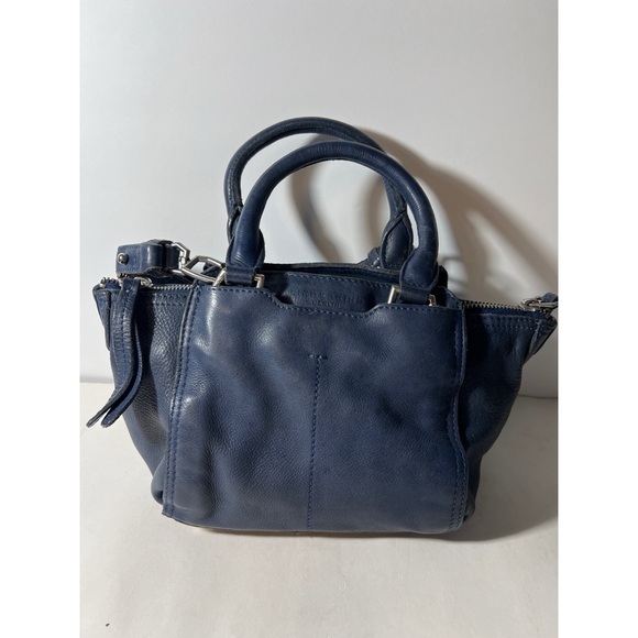 Elegant Navy Blue Leather Handbag